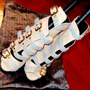 Phillipp Plein gladiator rhinestone high heels pump stilettos